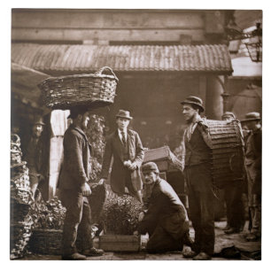 Covent Garden Labourers (woodburytype) Tile