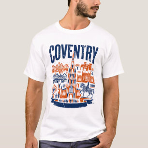 Coventry Skyline With Timber Frame Buildings Engla T-Shirt