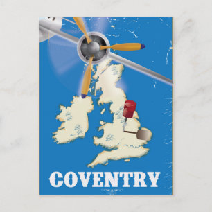 Coventry vintage travel poster postcard