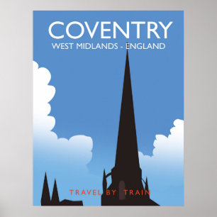 Coventry West Midlands Angleterre Affiche de voyag