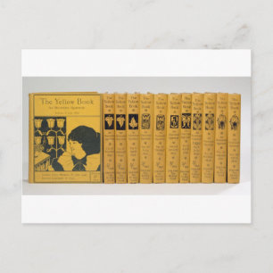 Cover and spine designs for 'The Yellow Book', Vol Postcard