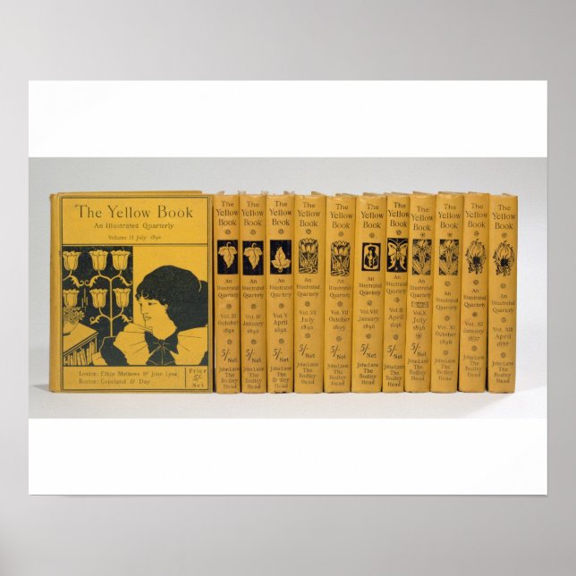 Cover and spine designs for 'The Yellow Book', Vol Poster (Front)