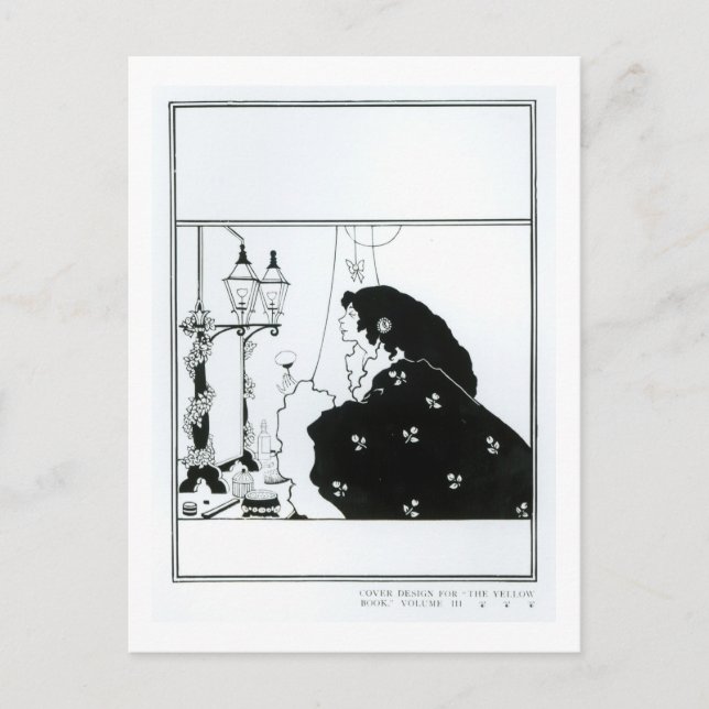 Cover design for 'The Yellow Book', Volume III, c. Postcard (Front)