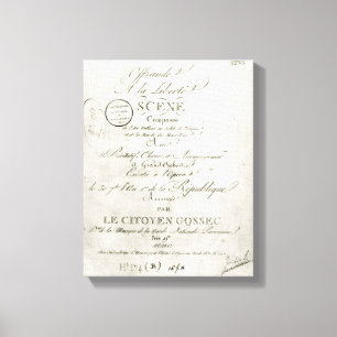 Cover for the score of 'Offrande a la Liberte' Canvas Print