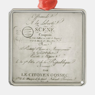 Cover for the score of 'Offrande a la Liberte' Metal Ornament