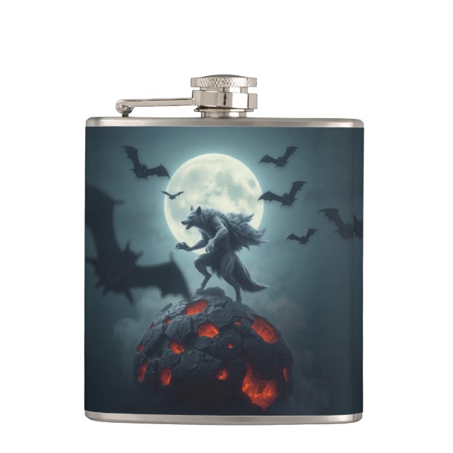 Cover Graumetall Who caresses the devil s. fur Hip Flask (Front)