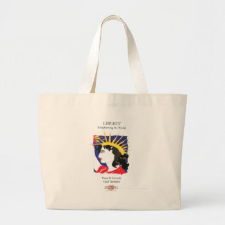 Cover-Lady Liberty/Bag Large Tote Bag