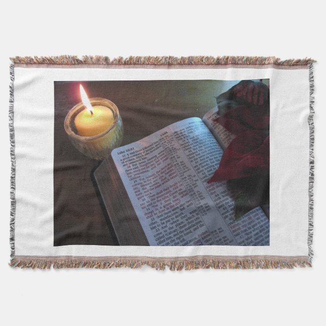 Cover Me by the Word Throw Blanket (Front)