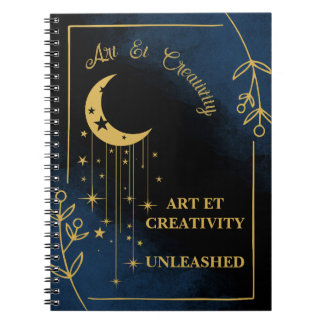 Cover of "Celestial Spiral Creativity" Notebook