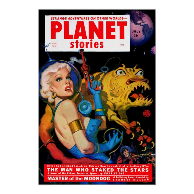 Cover of Planet Stories July of 1952 Poster (Front)