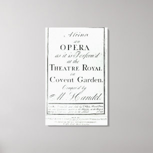 Cover of Sheet Music for Alcina Canvas Print