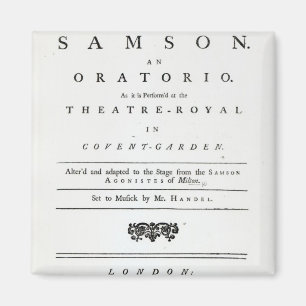 Cover of Sheet Music for Samson Magnet