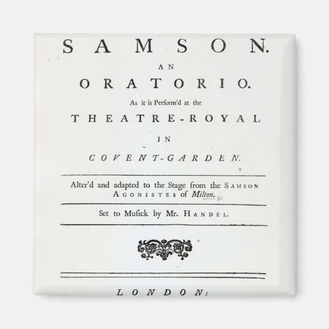 Cover of Sheet Music for Samson Magnet (Front)