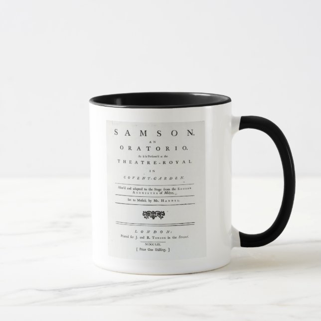 Cover of Sheet Music for Samson Mug (Right)