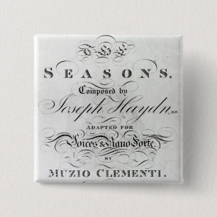 Cover of the score sheet of 'Seasons' 2 Inch Square Button