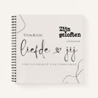 Covered book registered partnership pocket