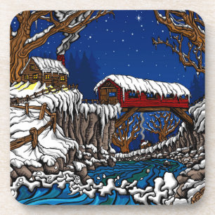 Covered Bridge Coaster Set of 6