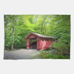 Covered Bridge Dish Towel