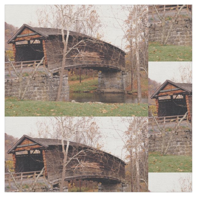 Covered Bridge Fabric (Close Up)