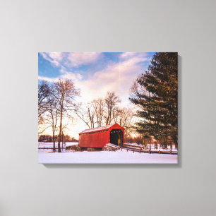 Covered Bridge in Frederick County Maryland Canvas Print