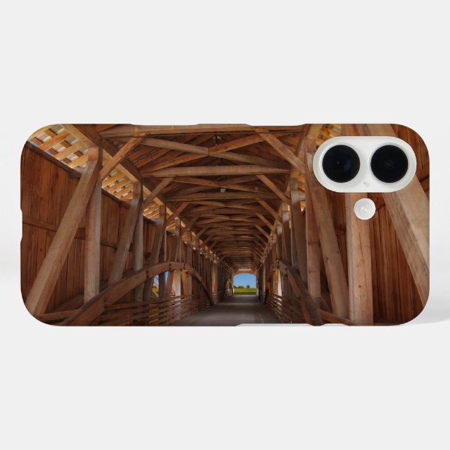 Covered Bridge in Indiana iPhone case (Back (Horizontal))