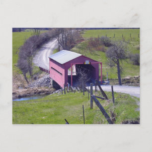Covered Bridge In The Outaouais Postcard