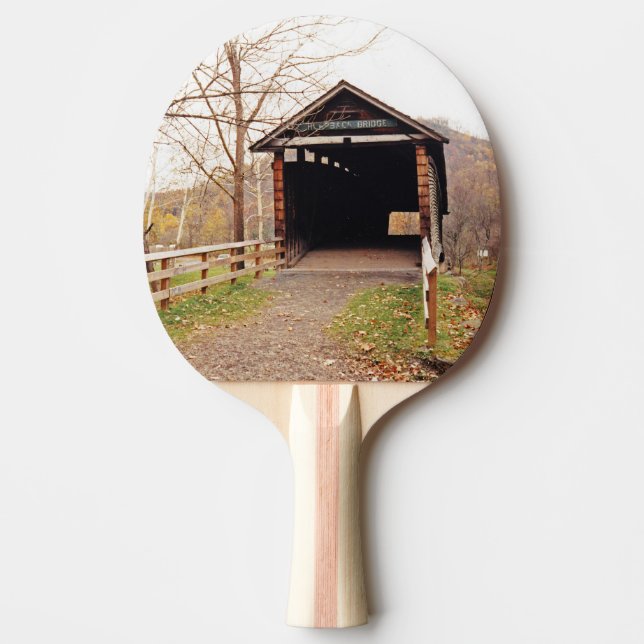 Covered Bridge Ping Pong Paddle (Front)