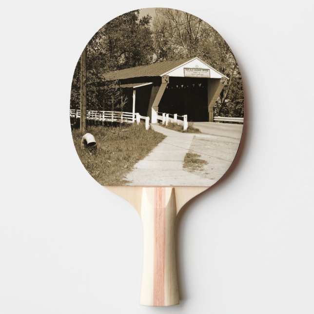Covered Bridge Ping Pong Paddle (Front)