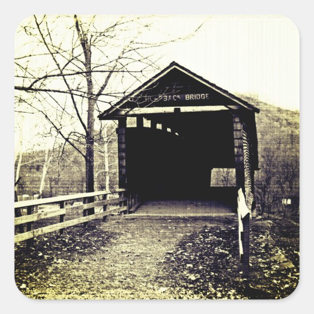 Covered Bridge  Square Sticker (Front)