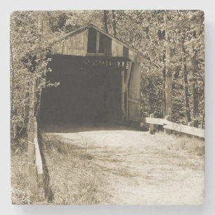 Covered Bridge Stone Coaster