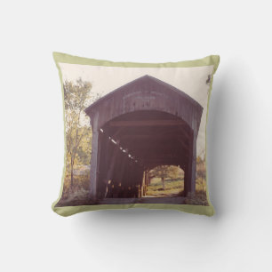 Covered Bridge Throw Pillow