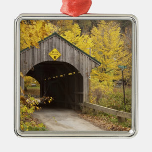 Covered bridge, Vermont, USA 2 Metal Ornament