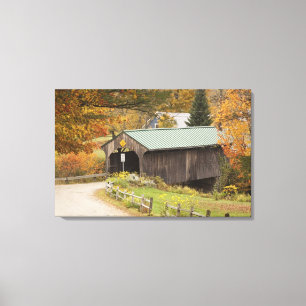 Covered bridge, Vermont, USA Canvas Print