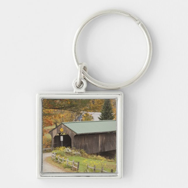 Covered bridge, Vermont, USA Keychain (Front)