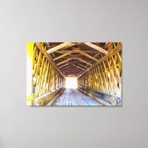Covered Bridge View Canvas Print