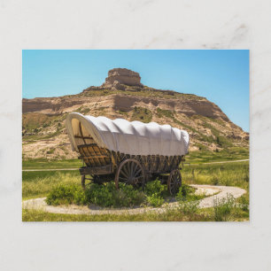 Covered Wagon at Scotts Bluff National Monument Postcard