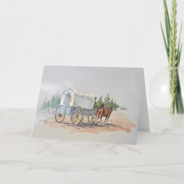 COVERED WAGON by SHARON SHARPE Card (Front)