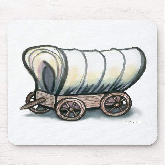 Covered Wagon Mouse Pad (Front)