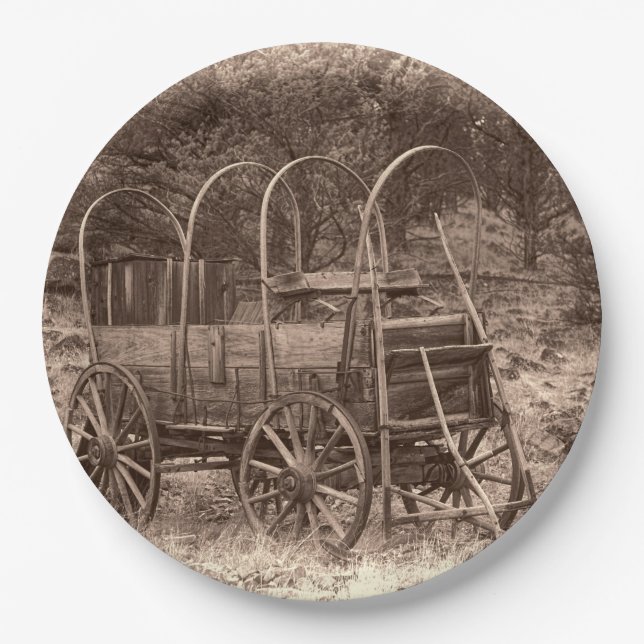 COVERED WAGON PAPER PLATE (Front)