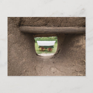 Covered Wagon View From Bent's Old Fort Postcard