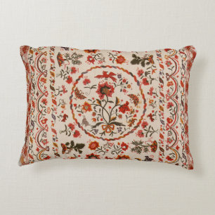 Coverlet DeMexican or Spanish, Catalonia from 1800 Accent Pillow
