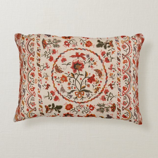 Coverlet DeMexican or Spanish, Catalonia from 1800 Accent Pillow (Back)