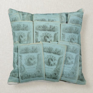 Covers from the Monthly Issues of 'Little Dorrit' Throw Pillow