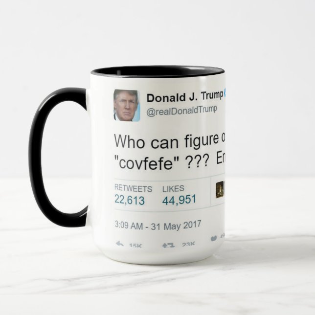 COVFEFE 15OZ COMBO COFFEE MUG BY ZAZZ_IT (Left)