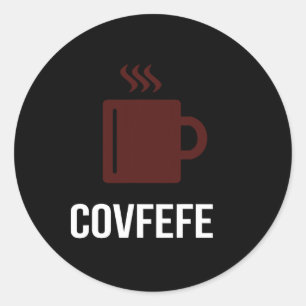 Covfefe Coffee President Donald Trump Meme  Classic Round Sticker