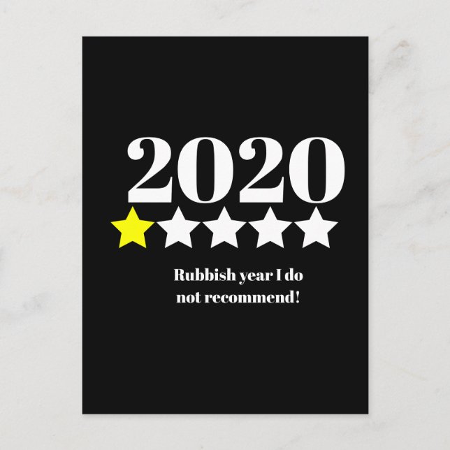 covid19 2020 bad year review memory christmas postcard (Front)