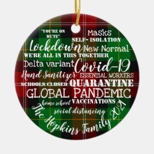 covid19 2021 the year of vaccinations home school  ceramic ornament
