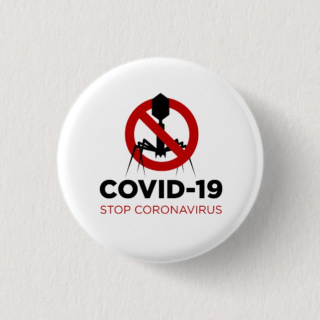 COVID-19 1 INCH ROUND BUTTON (Front)
