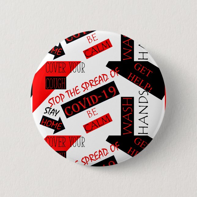 Covid-19 2 Inch Round Button (Front)