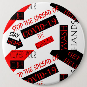 COVID-19 6 INCH ROUND BUTTON